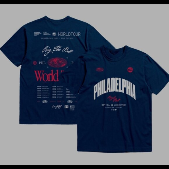 Philadelphia 76ers “Ring the Bell / World Tour” T-Shirt – 3XL Mitchell&Ness - Picture 5 of 5